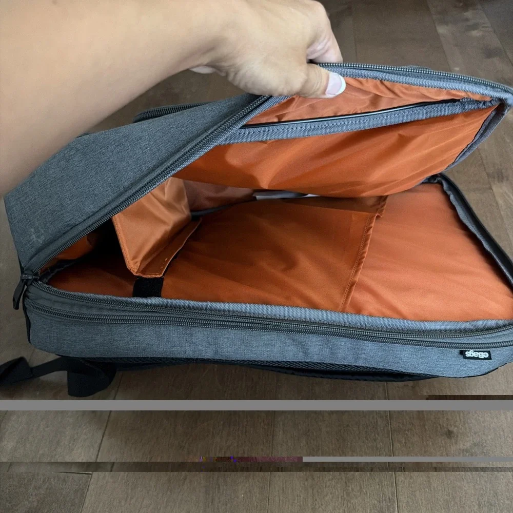 eBags EB2146-16 Professional Slim Laptop Backpack Gray Orange Used